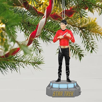 Hallmark Keepsake Christmas Ornament 2020, Star Trek Mirror, Mirror Collection Lieutenant Hikaru Sulu Storytellers with Light and Sound