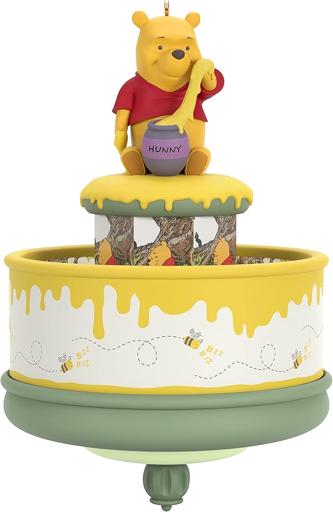 Hallmark Keepsake Christmas Ornament 2021, Disney Winnie The Pooh and The Honey Tree 55th Anniversary, Motion