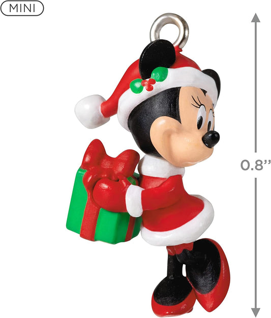Hallmark Keepsake 0.8" Miniature Christmas Ornament 2021, Disney Minnie Mouse Merry Lil' Minnie, Mini