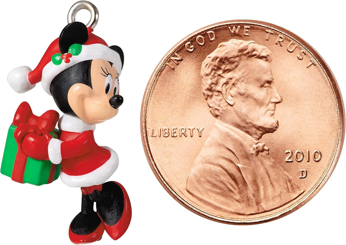 Hallmark Keepsake 0.8" Miniature Christmas Ornament 2021, Disney Minnie Mouse Merry Lil' Minnie, Mini