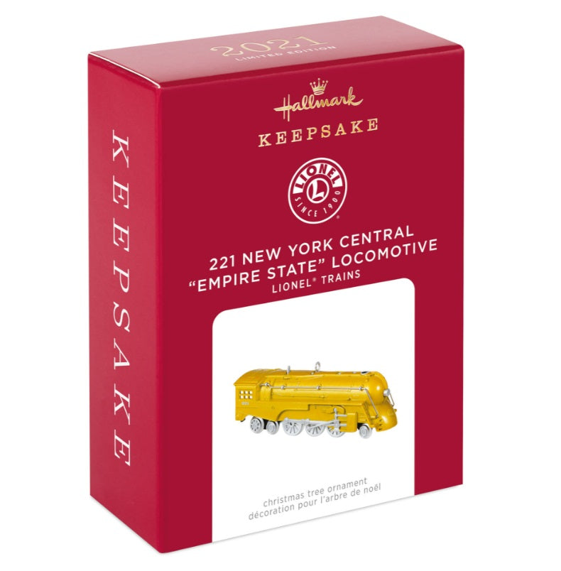 Hallmark Keepsake Christmas 2021, 221 New York Central "Empire State" Locomotive Gold Limited Edition