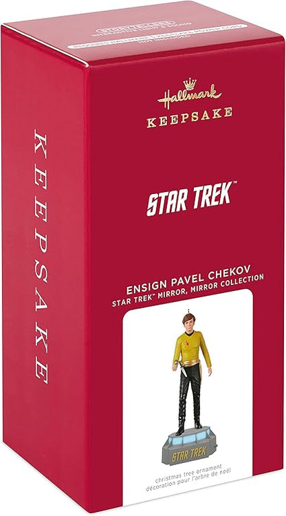 Hallmark Keepsake Christmas Ornament 2021, Star Trek Mirror, Mirror Collection Ensign Pavel Chekov, Storytellers Light and Sound