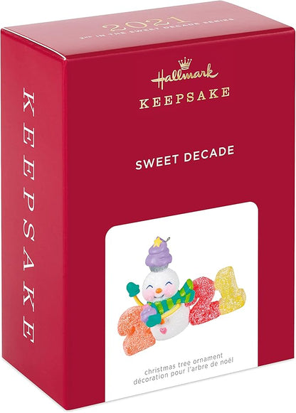 Hallmark Keepsake Christmas Ornament, Year Dated 2021, Sweet Decade