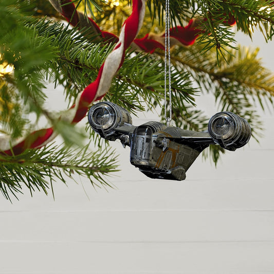 Hallmark Keepsake Christmas Ornament 2022, Star Wars: The Mandalorian Razor Crest with Music, May The 4th Be with You, Plastic