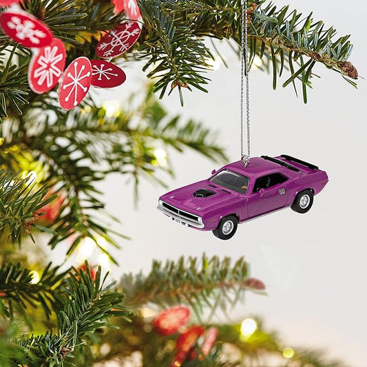 Hallmark Keepsake 0.58" Miniature Christmas Ornament 2023, Lil' Classic Cars 1970 Plymouth Hemi 'Cuda Mini Metal, Gifts for Car Collectors