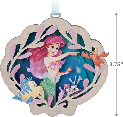 Hallmark Keepsake Disney Princess Christmas Ornament 2023, The Little Mermaid Ariel and Friends, Papercraft