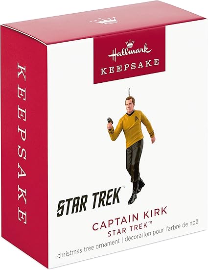 Hallmark Keepsake 1.69" Miniature Christmas Ornament 2023, Star Trek Captain Kirk Mini, Gifts for Trekkies