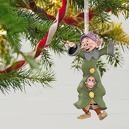 Hallmark Keepsake Disney Princess Christmas Ornament 2023, Snow White and The Seven Dwarfs Dancing Duo Porcelain