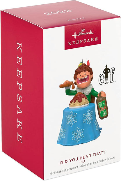Hallmark Keepsake Christmas Ornament 2023, Elf Movie, Did You Hear That? with Sound, Elf Movie Gifts