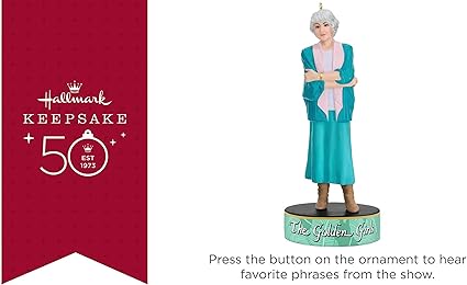 Hallmark Keepsake Christmas Ornament 2023, The Golden Girls Dorothy Zbornak Ornament with Sound, TV Show Gifts