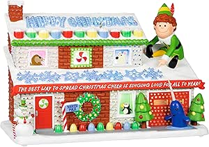 Hallmark Keepsake Christmas Ornament 2023, Elf Movie Crazy Christmas Cheer, Musical Ornament with Light, Elf Movie Gifts