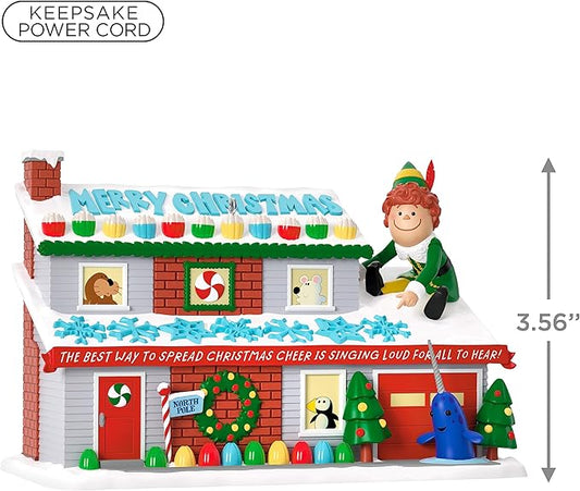Hallmark Keepsake Christmas Ornament 2023, Elf Movie Crazy Christmas Cheer, Musical Ornament with Light, Elf Movie Gifts