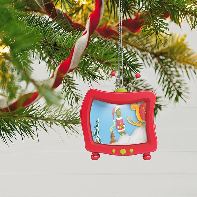 Hallmark Keepsake Christmas Ornament 2023, Dr. Seuss's How The Grinch Stole Christmas! How Could It Be So? with Light and Sound, Gifts for Grinch Fans