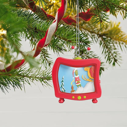Hallmark Keepsake Christmas Ornament 2023, Dr. Seuss's How The Grinch Stole Christmas! How Could It Be So? with Light and Sound, Gifts for Grinch Fans