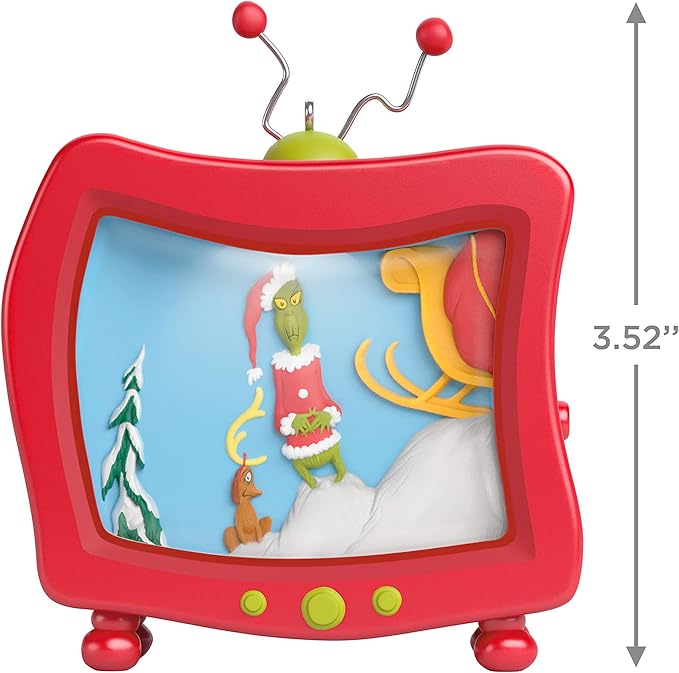 Hallmark Keepsake Christmas Ornament 2023, Dr. Seuss's How The Grinch Stole Christmas! How Could It Be So? with Light and Sound, Gifts for Grinch Fans