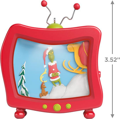 Hallmark Keepsake Christmas Ornament 2023, Dr. Seuss's How The Grinch Stole Christmas! How Could It Be So? with Light and Sound, Gifts for Grinch Fans