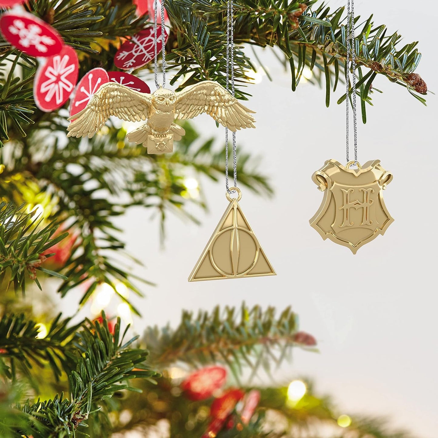 Hallmark Keepsake Miniature Christmas Ornaments 2023, Harry Potter The Wizarding World Metal, Mini Set of 3, Gifts for Harry Potter Fans