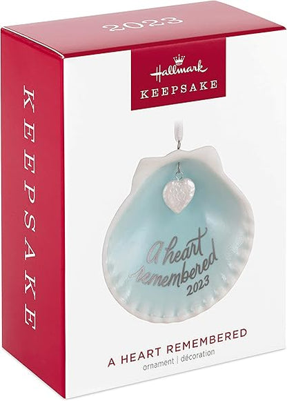Hallmark Keepsake Christmas Ornament 2023, A Heart Remembered, Clam Shell Memorial Gift
