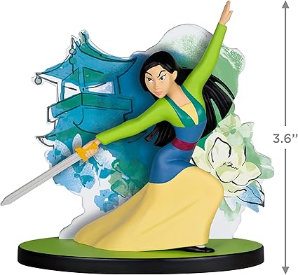 Hallmark Keepsake Disney Princess Christmas Ornament 2023, Mulan 25th Anniversary Heart of a Warrior