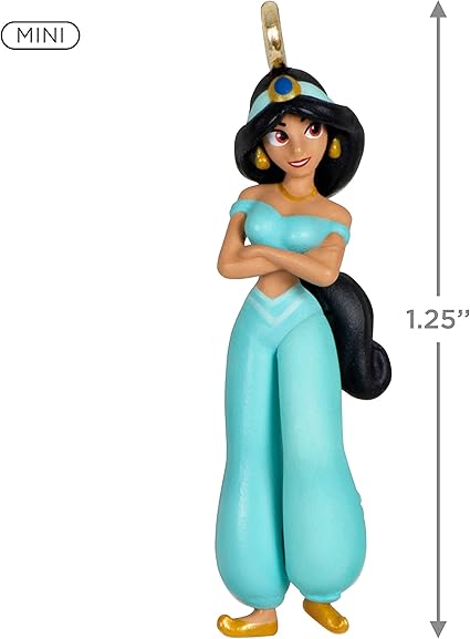 Hallmark Keepsake Disney Princess 1.25' Miniature Christmas Ornament 2023, Aladdin Jasmine Mini