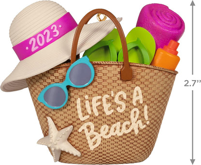 Hallmark Keepsake Christmas Ornament 2023, Life's a Beach! Vacation Ornament, Beach Gifts