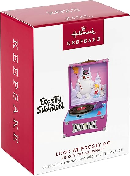 Hallmark Keepsake Christmas Ornament 2023, Frosty The Snowman Ornament, Look at Frosty Go Ornament with Light and Sound, TV Show Gifts