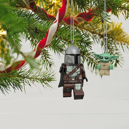 Hallmark Keepsake Christmas Ornaments 2023, The Mandalorian and Grogu Lego Star Wars Minifigure, Set of 2, Gifts for Star Wars Fans