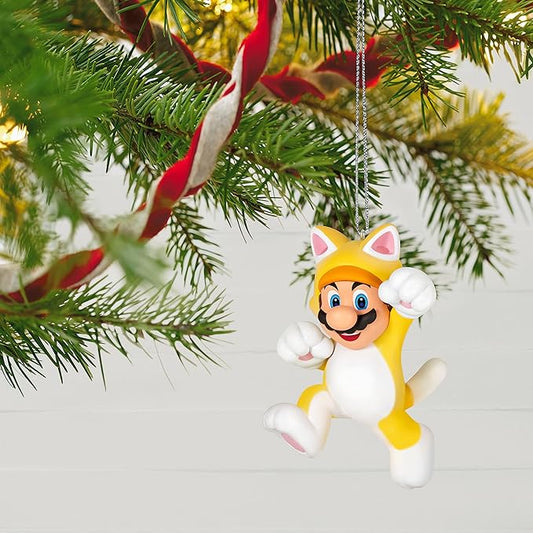 Hallmark Keepsake Christmas Ornament 2023, Nintendo Super Mario Powered Up with Mario Cat, Gifts for Gamers