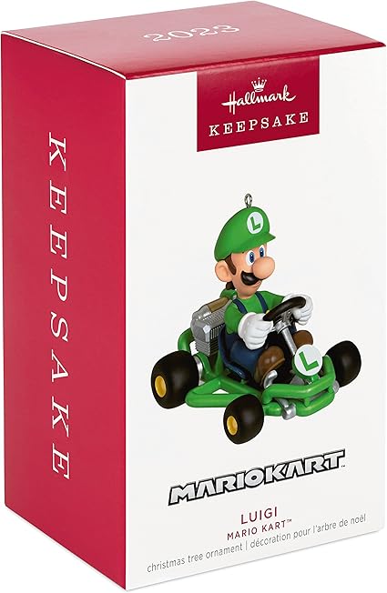 Hallmark Keepsake Christmas Ornament 2023, Nintendo Mario Kart Luigi Ornament, Gifts for Gamers