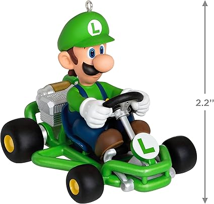 Hallmark Keepsake Christmas Ornament 2023, Nintendo Mario Kart Luigi Ornament, Gifts for Gamers