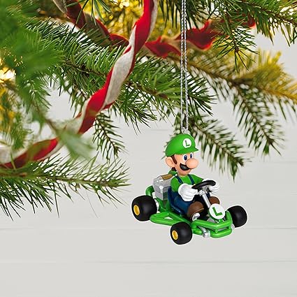 Hallmark Keepsake Christmas Ornament 2023, Nintendo Mario Kart Luigi Ornament, Gifts for Gamers