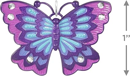 Hallmark Keepsake 1" Miniature Christmas Ornament 2023, Mini Little Purple Butterfly, Metal