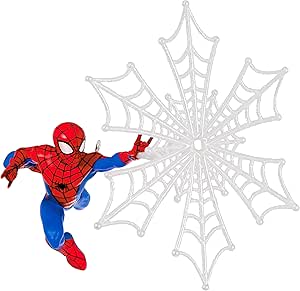 Hallmark Keepsake Christmas Ornament 2023, Marvel Spider-Man Spidey Spins a Snowflake, Super Hero Gifts
