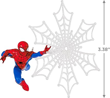 Hallmark Keepsake Christmas Ornament 2023, Marvel Spider-Man Spidey Spins a Snowflake, Super Hero Gifts