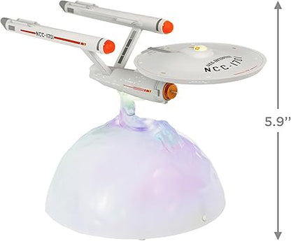 Hallmark Keepsake Tabletop Decoration, Star Trek U.S.S. Enterprise NCC-1701 with Light and Sound, Gifts for Star Trek Fans