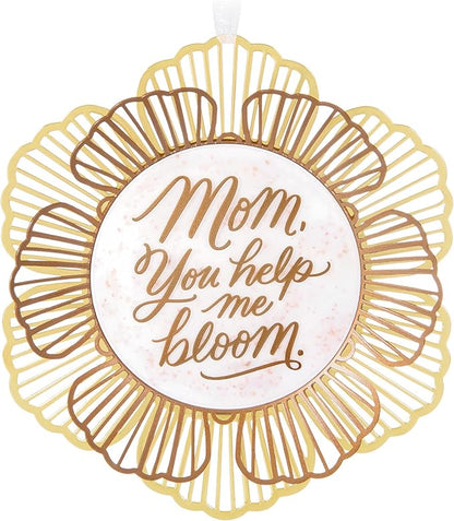 Hallmark Keepsake Christmas Ornament 2023, Thank You Mom, Metal Flower