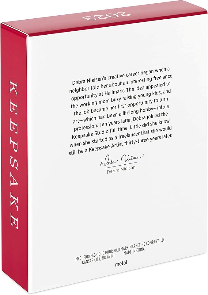 Hallmark Keepsake Christmas Ornament 2023, Thank You Mom, Metal Flower