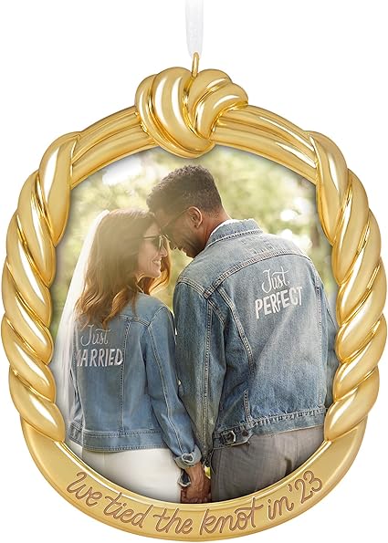 Hallmark Keepsake Christmas Ornament 2023, We Tied The Knot!, Wedding Picture Ornament