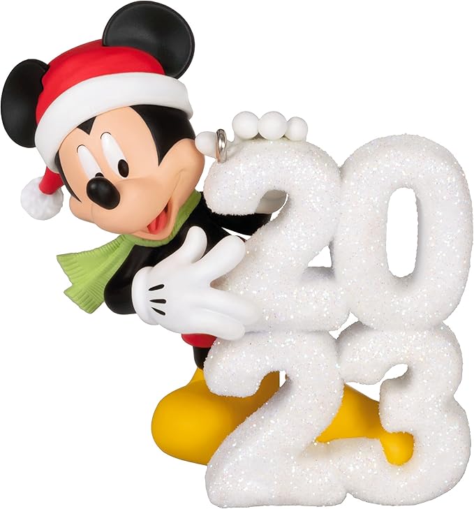 Hallmark Keepsake Christmas Ornament 2023, Disney Mickey Mouse A Year of Disney Magic, Gifts for Disney Fans