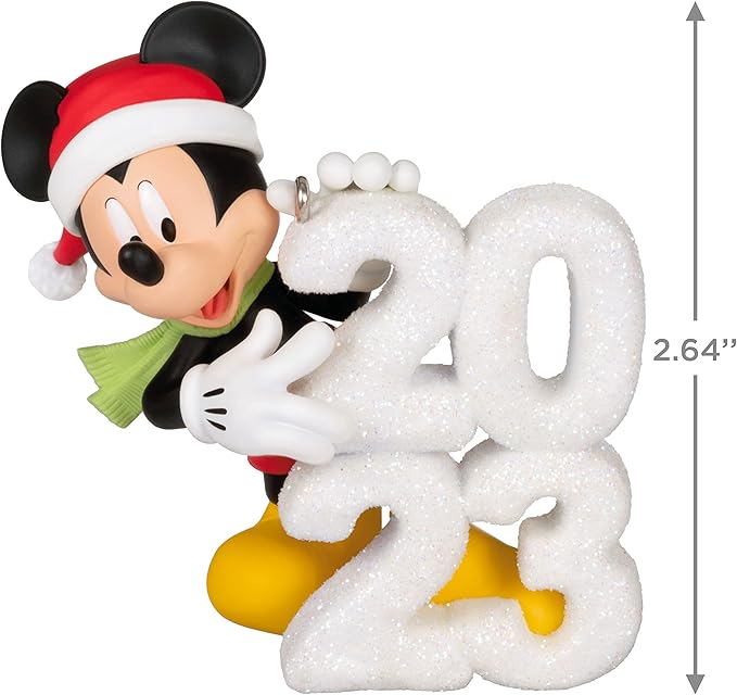 Hallmark Keepsake Christmas Ornament 2023, Disney Mickey Mouse A Year of Disney Magic, Gifts for Disney Fans