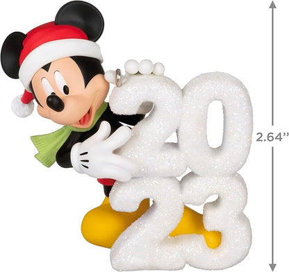 Hallmark Keepsake Christmas Ornament 2023, Disney Mickey Mouse A Year of Disney Magic, Gifts for Disney Fans
