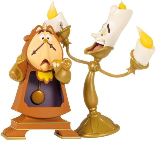 Hallmark Keepsake Disney Beauty and The Beast, Lumiere and Cogsworth Christmas Ornament  2023 Limited Edition