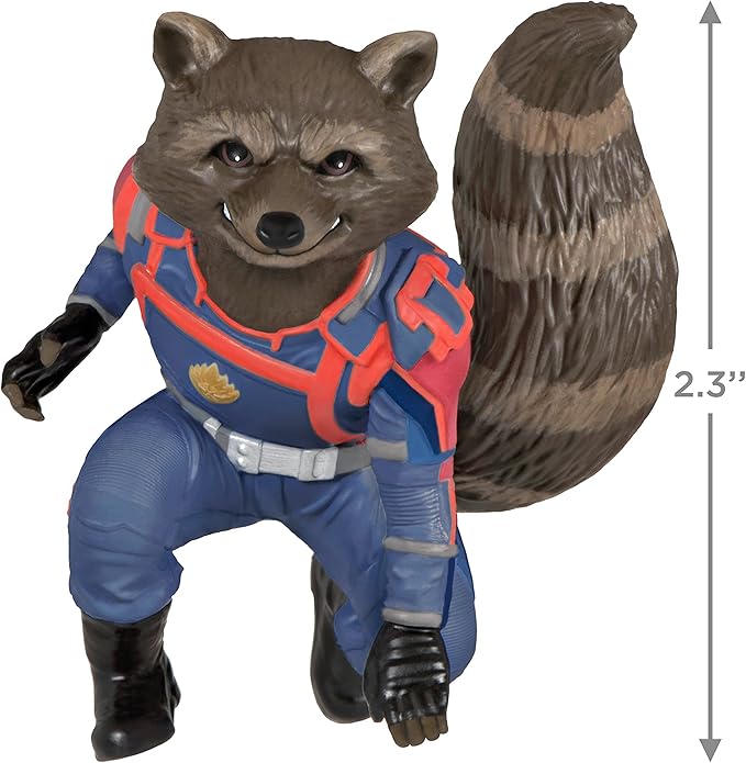 Hallmark Keepsake Christmas Ornament 2023, Marvel Studios Guardians of The Galaxy Vol. 3 Rocket, Super Hero Gifts