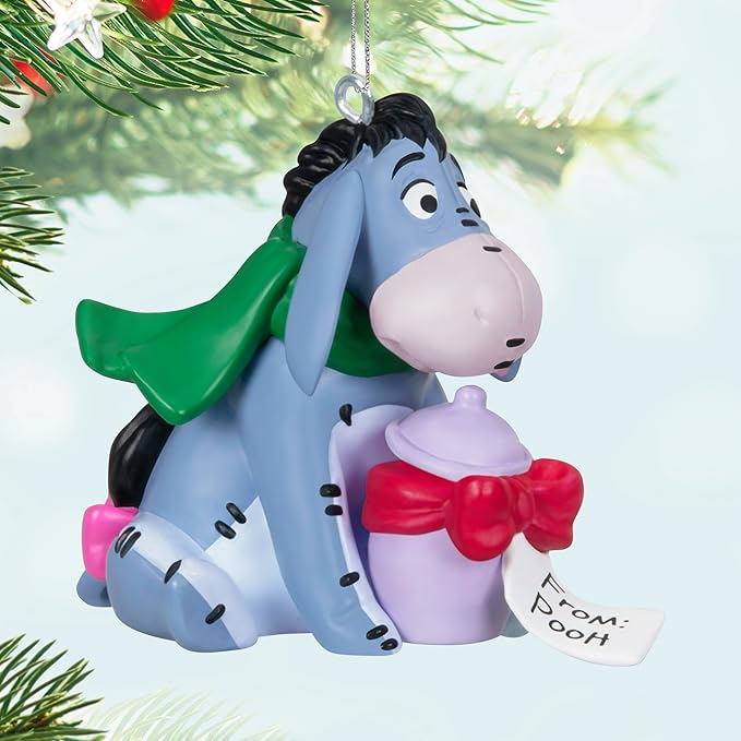 Hallmark Keepsake Christmas Ornament 2024, Disney Winnie The Pooh A Gift for Eeyore, Gifts for Disney Fans