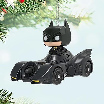 Hallmark Keepsake Christmas Ornament 2024, DC 1989 Batman in His Batmobile Funko POP!, Super Hero Gifts