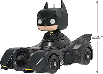 Hallmark Keepsake Christmas Ornament 2024, DC 1989 Batman in His Batmobile Funko POP!, Super Hero Gifts