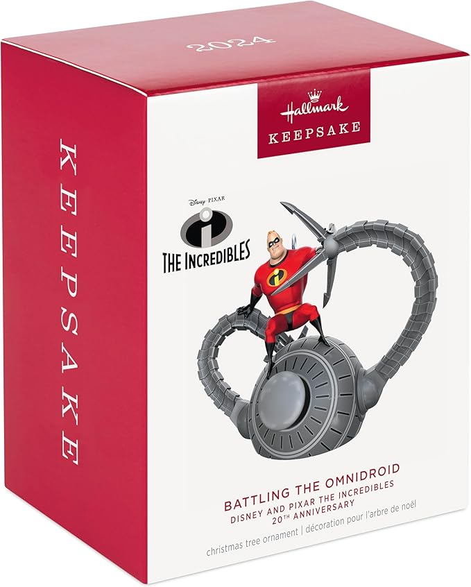 Hallmark Keepsake Christmas Ornament 2024, Disney and Pixar The Incredibles 20th Anniversary Battling The Omnidroid, Gifts for Disney Fans