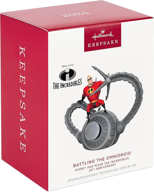 Hallmark Keepsake Christmas Ornament 2024, Disney and Pixar The Incredibles 20th Anniversary Battling The Omnidroid, Gifts for Disney Fans