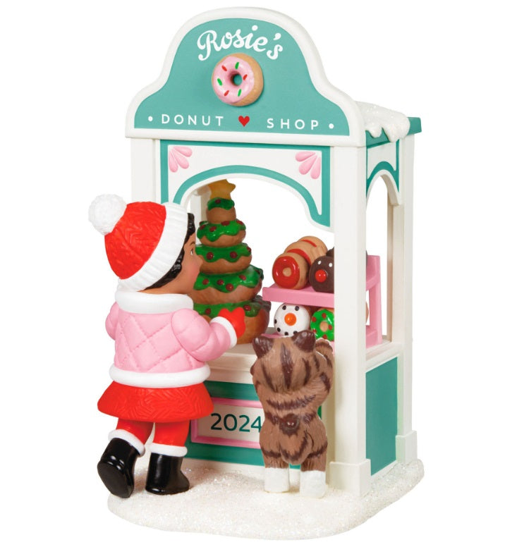 Hallmark Christmas Window 2024 KOC Exclusive Ornament, Rosie's Donut Shop
