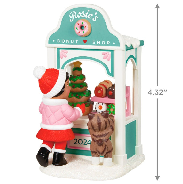 Hallmark Christmas Window 2024 KOC Exclusive Ornament, Rosie's Donut Shop